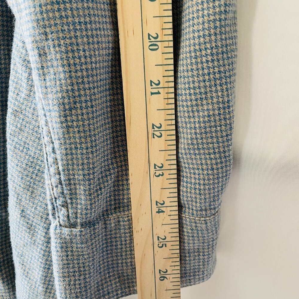 Orvis Mens Blue Long Sleeve Houndstooth Preppy Carear Button Up Shirt Size XLT - Picture 9 of 10